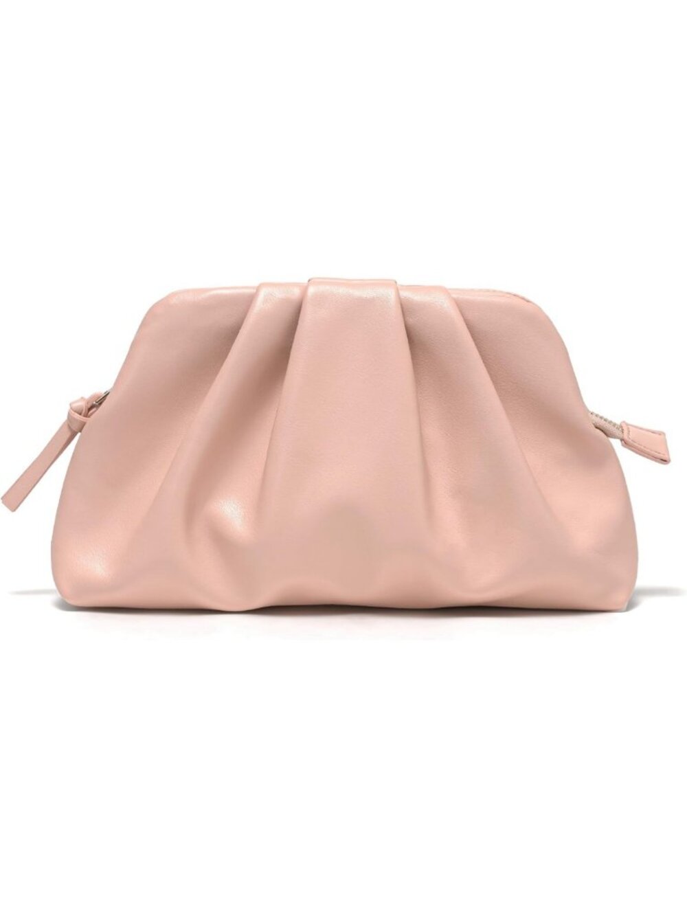 Vegan Leather Pleated Clutch Purse for Women - Stylish Evening Bag with Zip